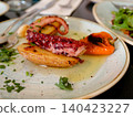 Chargrilled Octopus Tentacle with Roasted Vegetables and Potatoes, Mediterranean Cuisine 140423227