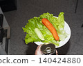 Fresh Salad Ingredients on White Plate 140424880