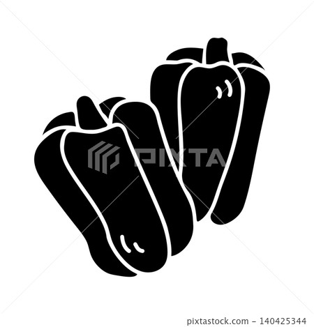 Simple bell pepper or paprika vector illustration Simple bell pepper or paprika vector illustration 140425344