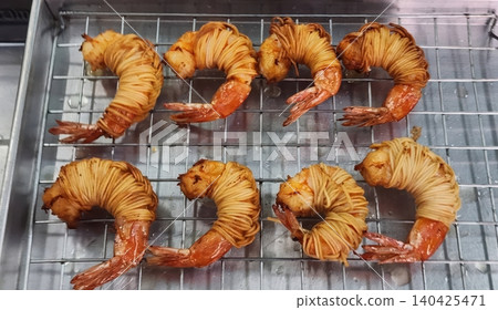 Crispy Fried Shrimp Wrapped in Noodles Traditional Thai Snack Goong Sarong Crispy Fried Shrimp Wrapped in Noodles Traditional Thai Snack Goong Sarong 140425471