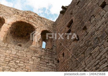 Ancient Castle Ruins with Stone Arches Ancient Castle Ruins with Stone Arches 140425688