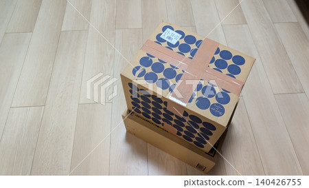 Cardboard boxes from online shopping piled on the floor of the room #3 Cardboard boxes from online shopping piled on the floor of the room #3 140426755