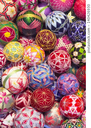 Colorful traditional temari balls Colorful traditional temari balls 140426930