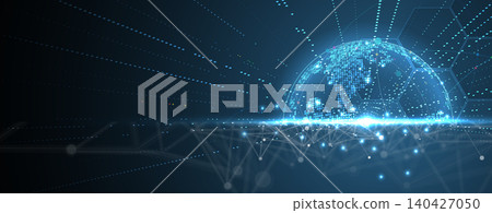 Abstract earth technology concept in dark network system Abstract earth technology concept in dark network system 140427050