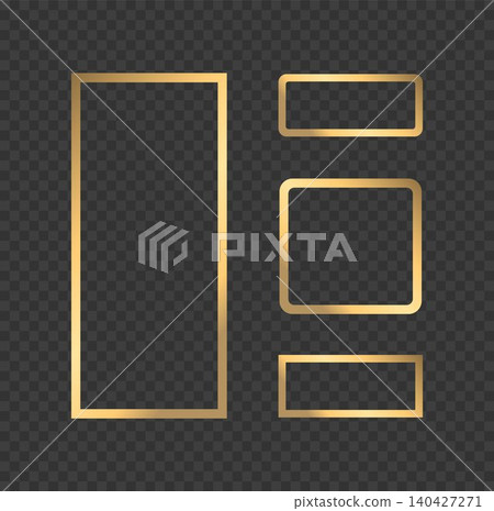Golden Rectangle Frames Set on Transparent Background Golden Rectangle Frames Set on Transparent Background 140427271