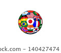 Soccer ball flag 140427474