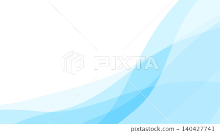 Simple wave background frame with left margin, pastel light blue, 16:9 aspect ratio. 140427741