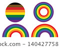 LGBT Rainbow flag, symbol of pride month. 140427758