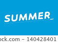 Cloud-shaped SUMMER logo, refreshing vector material for summer vacation, travel, and seasonal campaigns. 140428401
