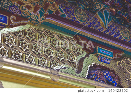 April 25 2026 Ueno Toshogu Shrine Ornate Painted Ceiling Relief April 25 2026 Ueno Toshogu Shrine Ornate Painted Ceiling Relief 140428502