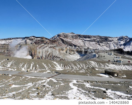 Mount Aso in winter: The crater of Nakadake (Kumamoto Prefecture) Mount Aso in winter: The crater of Nakadake (Kumamoto Prefecture) 140428860