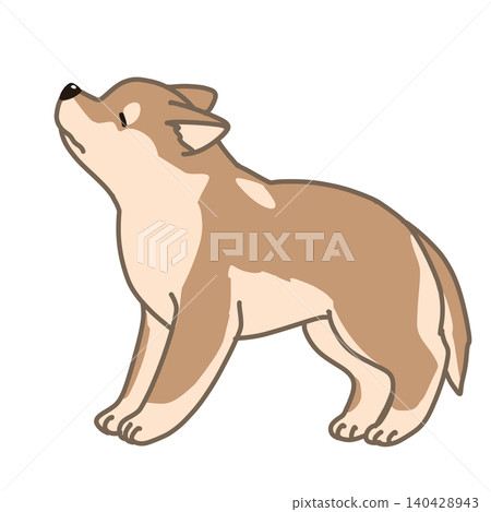 一隻受驚的胖柴犬的插圖 一隻受驚的胖柴犬的插圖 140428943