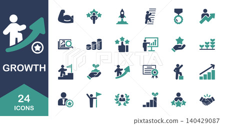 Icon set for growth, development, and skill improvement Icon set for growth, development, and skill improvement 140429087