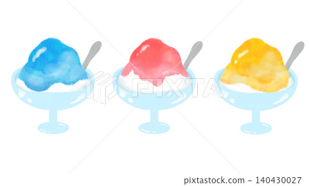 Shaved ice illustration, summer festival, food stall, cafe, sweets, summer tradition, design material Shaved ice illustration, summer festival, food stall, cafe, sweets, summer tradition, design material 140430027