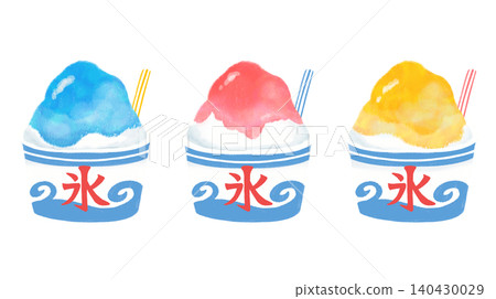 Shaved ice illustration, summer festival, food stall, cafe, sweets, summer tradition, design material Shaved ice illustration, summer festival, food stall, cafe, sweets, summer tradition, design material 140430029