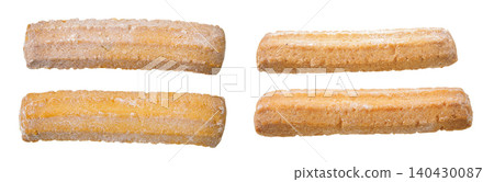 shortbread cookie isolated on white background. Top view. Flat lay shortbread cookie isolated on white background. Top view. Flat lay 140430087