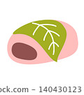 Hina Matsuri (Girls' Day) Japanese sweets: Sakura Mochi (cherry blossom rice cake) illustration, spring event material. 140430123
