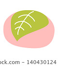 Hina Matsuri (Girls' Day) Japanese sweets: Sakura Mochi (cherry blossom rice cake) illustration, spring event material. 140430124