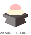 Japanese sweets for Hina Matsuri (Girls' Day): Two-colored dango (rice dumplings) - Illustration - Spring event material 140430128