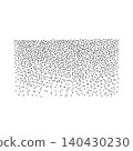 Geometric form sand effect stipple textured shapes vector illustration, round confetti dots grunge pattern. Abstract ornament festive template concept, speckled chaotic particles, geometric image 140430230