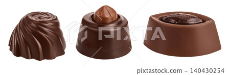 Chocolate candy isolated on white background with full depth of field Chocolate candy isolated on white background with full depth of field 140430254