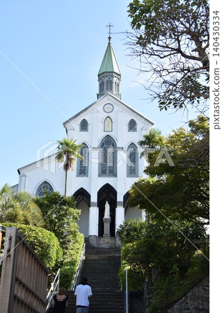 Church that shines in the blue sky Church that shines in the blue sky 140430334
