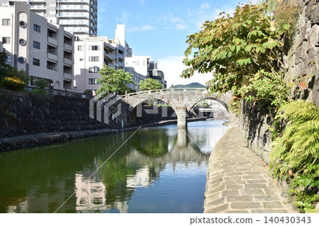 Scenery with Meganebashi Bridge Scenery with Meganebashi Bridge 140430343