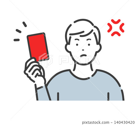 A young man gets furious after issuing a red card. A young man gets furious after issuing a red card. 140430420