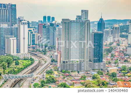 Kuala Lumpur skyline with modern buildings and greenery Kuala Lumpur skyline with modern buildings and greenery 140430460