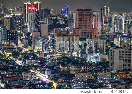 Night cityscape of Kuala Lumpur with bright lights Night cityscape of Kuala Lumpur with bright lights 140430462