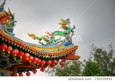 largest Buddhist temple Thean Hou Kuala Lumpur. facade decorated Chinese denlong largest Buddhist temple Thean Hou Kuala Lumpur. facade decorated Chinese denlong 140430492