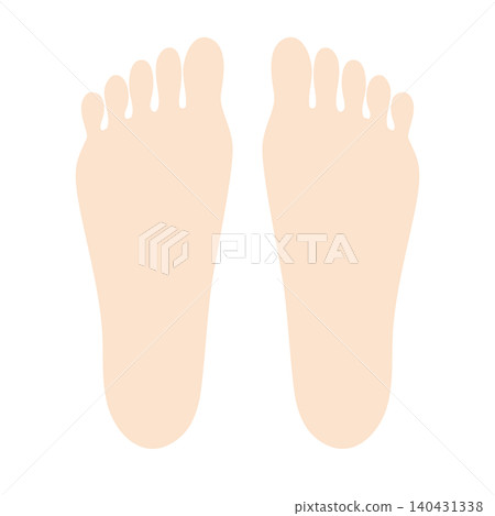 Illustration of the soles of the feet Illustration of the soles of the feet 140431338