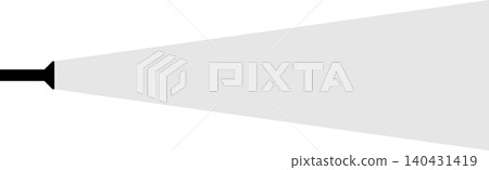 Black flashlight beam, Light beam projection, Directional light effect, Simple light ray illustration, vector illustration Black flashlight beam, Light beam projection, Directional light effect, Simple light ray illustration, vector illustration 140431419