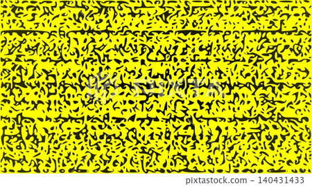 Yellow and dark brown abstract design, Intricate organic texture backdrop, Vibrant graphic pattern element, Detailed textured background surface 140431433