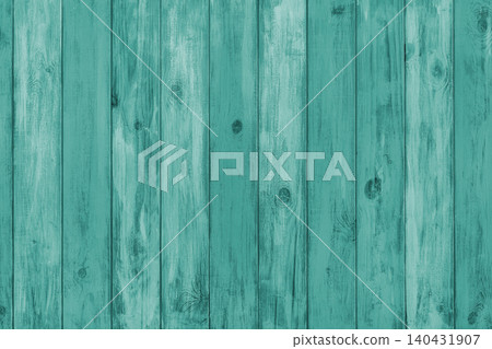Turquoise colored painted wooden board with vertical planks texture, rustic wall surface, background Turquoise colored painted wooden board with vertical planks texture, rustic wall surface, background 140431907