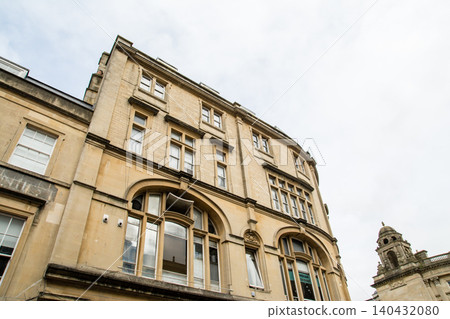 Historic honey-colored stone buildings: The cityscape of Bath, a UNESCO World Heritage Site in the UK. Historic honey-colored stone buildings: The cityscape of Bath, a UNESCO World Heritage Site in the UK. 140432080