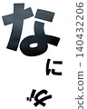 Bold hiragana typography (monochrome) for the word "nani" (what) to express surprise or question. 140432206