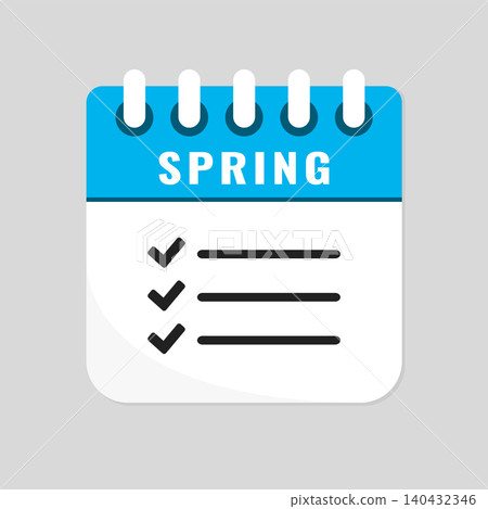 Page calendar season spring, to-do list, checklist Page calendar season spring, to-do list, checklist 140432346