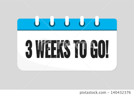 Countdown weekly calendar icon - 3 weeks to go Countdown weekly calendar icon - 3 weeks to go 140432376