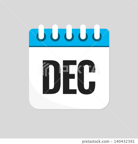 Vector template icon page calendar December month Vector template icon page calendar December month 140432391