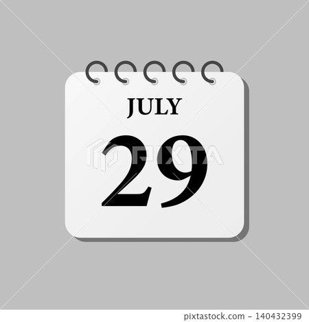 Icon page calendar day - 29 July Icon page calendar day - 29 July 140432399