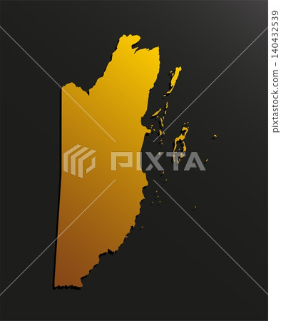 Map of Belize gold material, Caribbean country Map of Belize gold material, Caribbean country 140432539