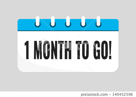 Countdown monthly calendar icon - 1 month to go Countdown monthly calendar icon - 1 month to go 140432596