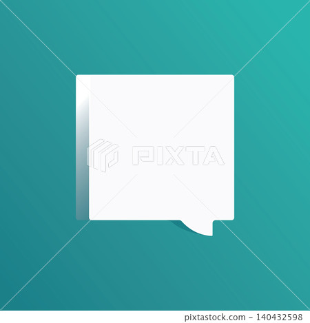 Speech bubble blank frame, text quote box, message 140432598