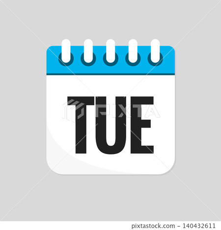 Vector template icon page calendar - day Tuesday 140432611