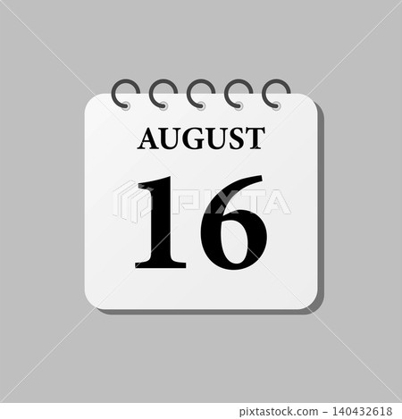 Icon page calendar day - 16 August 140432618
