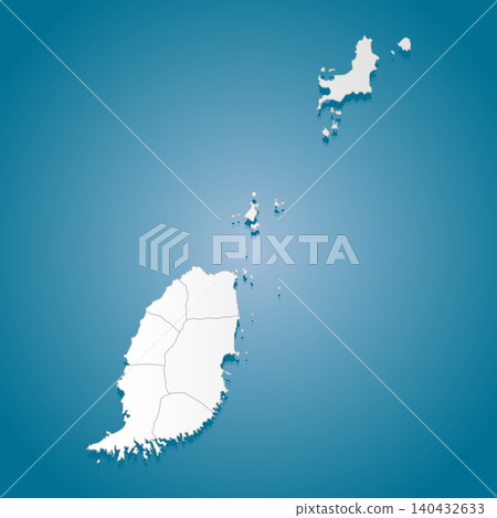 Creative map of country Grenada divided on regions Creative map of country Grenada divided on regions 140432633