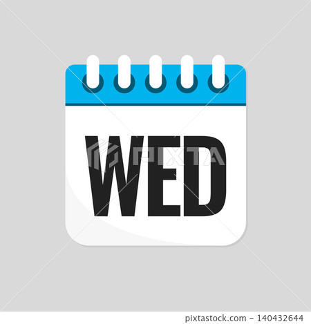 Vector template icon page calendar - day Wednesday Vector template icon page calendar - day Wednesday 140432644