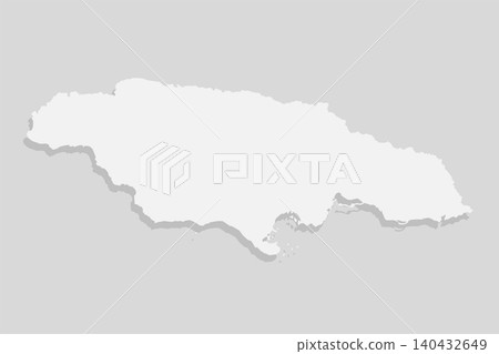 Map of Jamaica, template Caribbean outline country Map of Jamaica, template Caribbean outline country 140432649