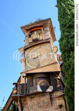 Gabriadze leaning clock tower in Old Town of Tbilisi, Georgia Gabriadze leaning clock tower in Old Town of Tbilisi, Georgia 140432752